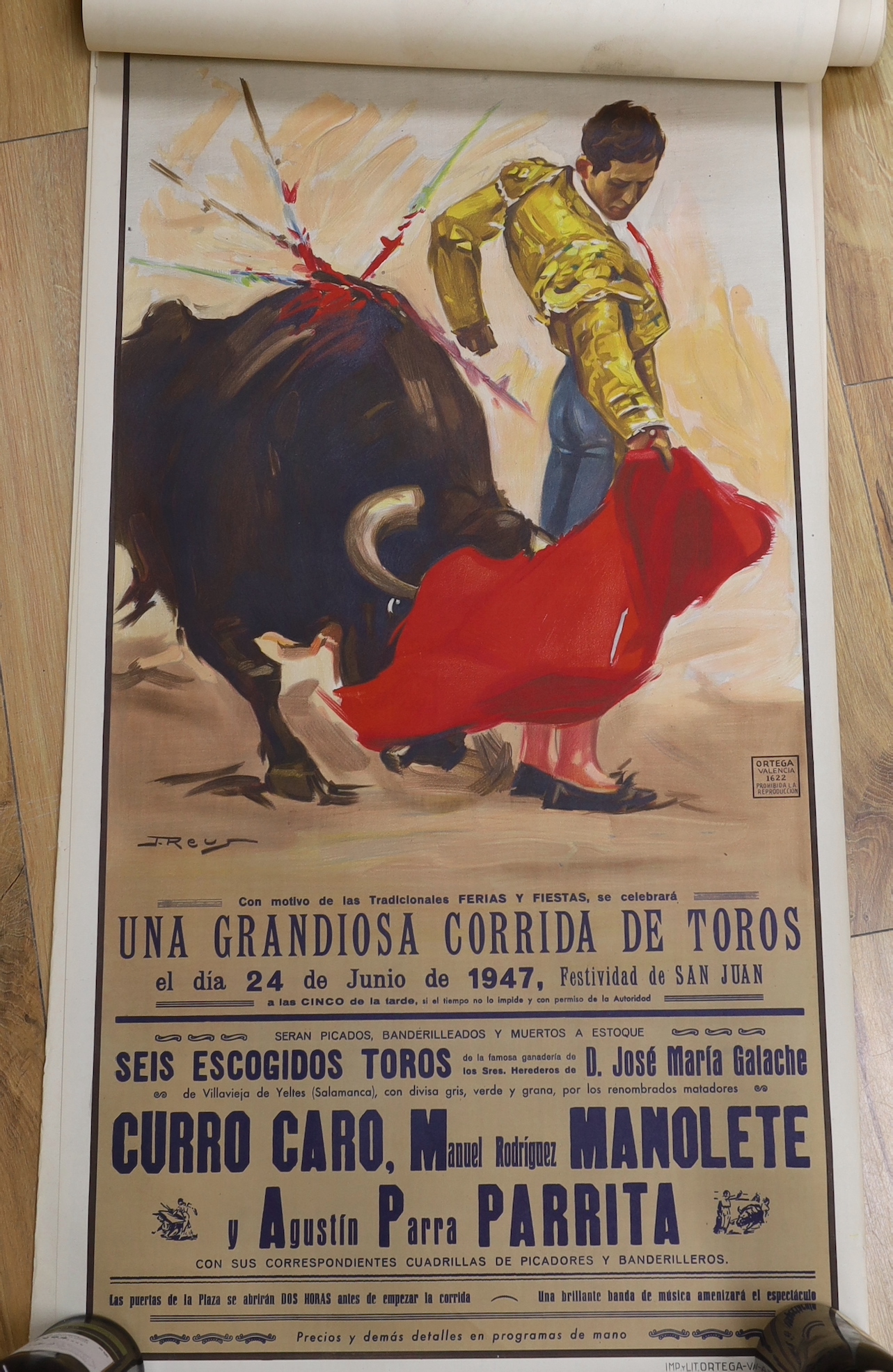 A quantity of Spanish bull fighting and tourist posters